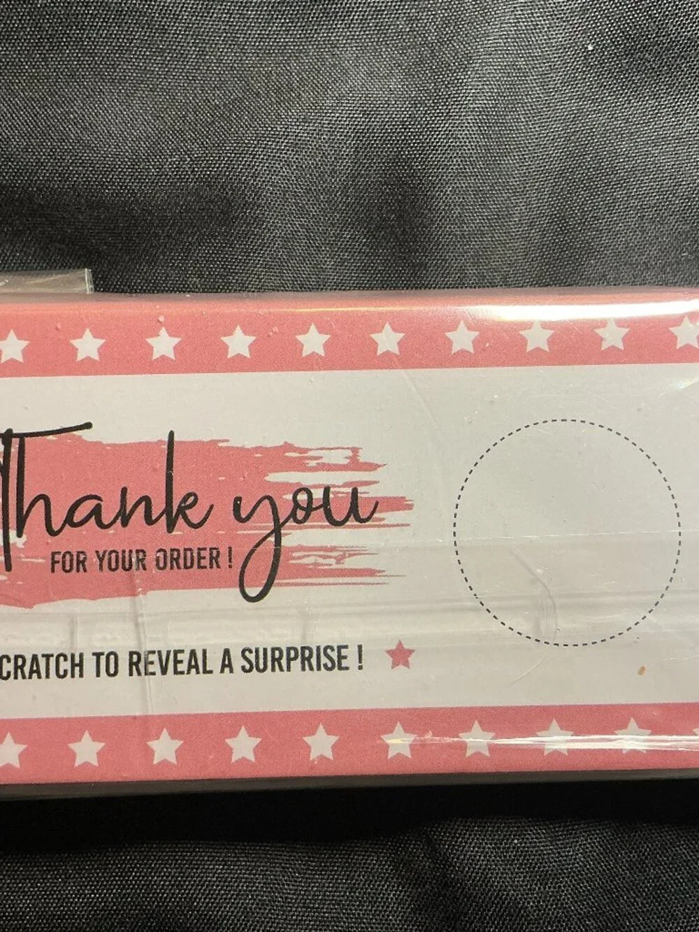 ★ 25 Pink Thank You Scratch Off Cards Small Business Customer Rewards